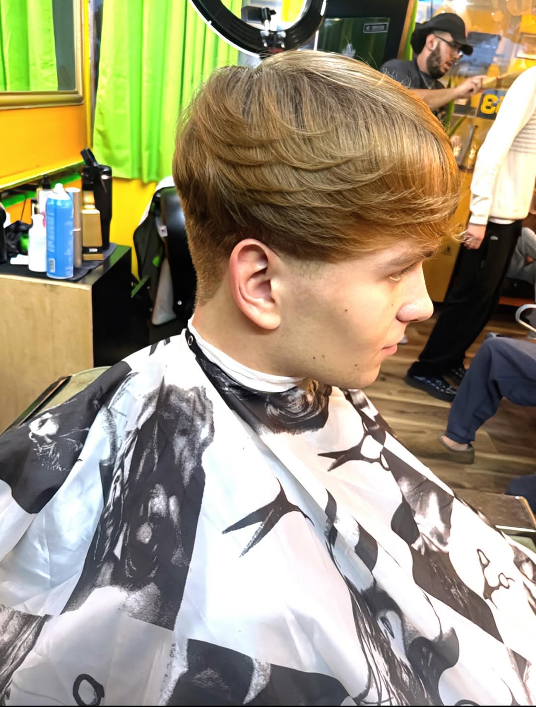 Styled haircut at Cuttin